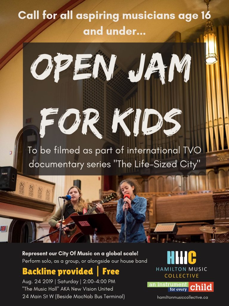 Open Jam For Kids August 24th Poster