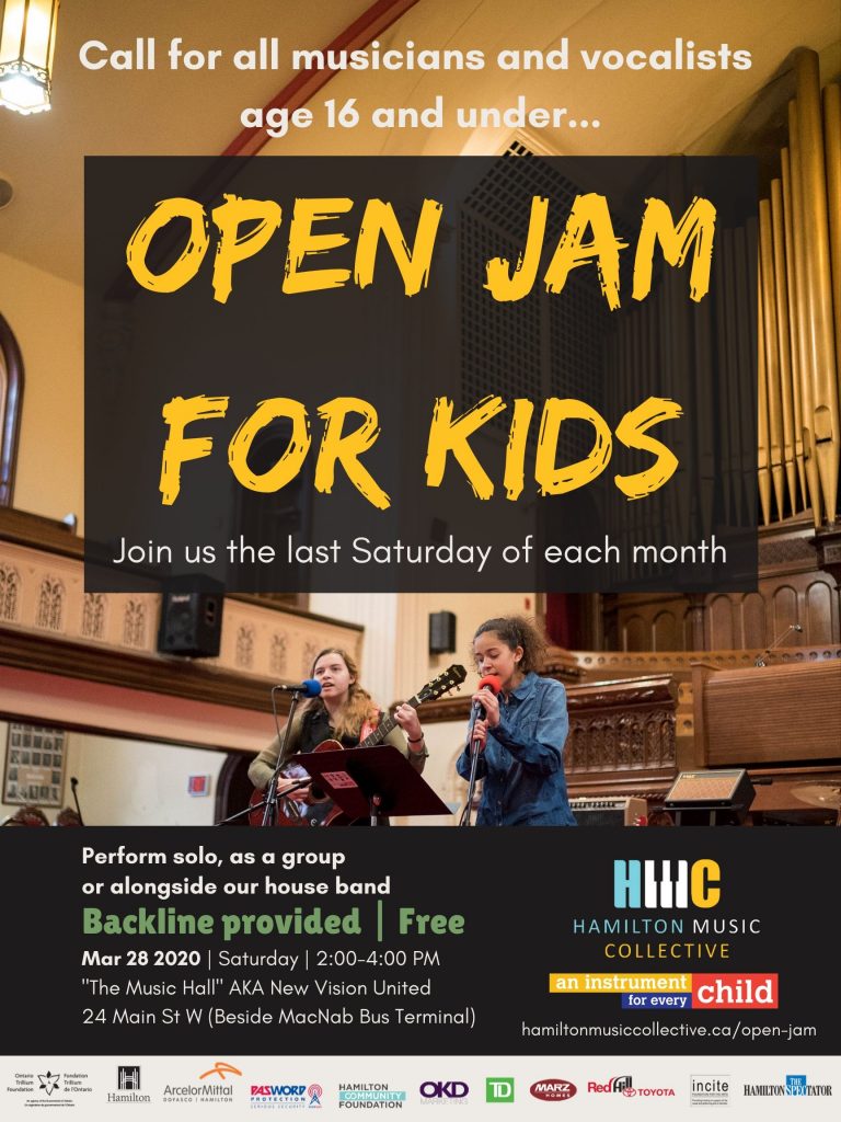 Open Jam For Kids Poster